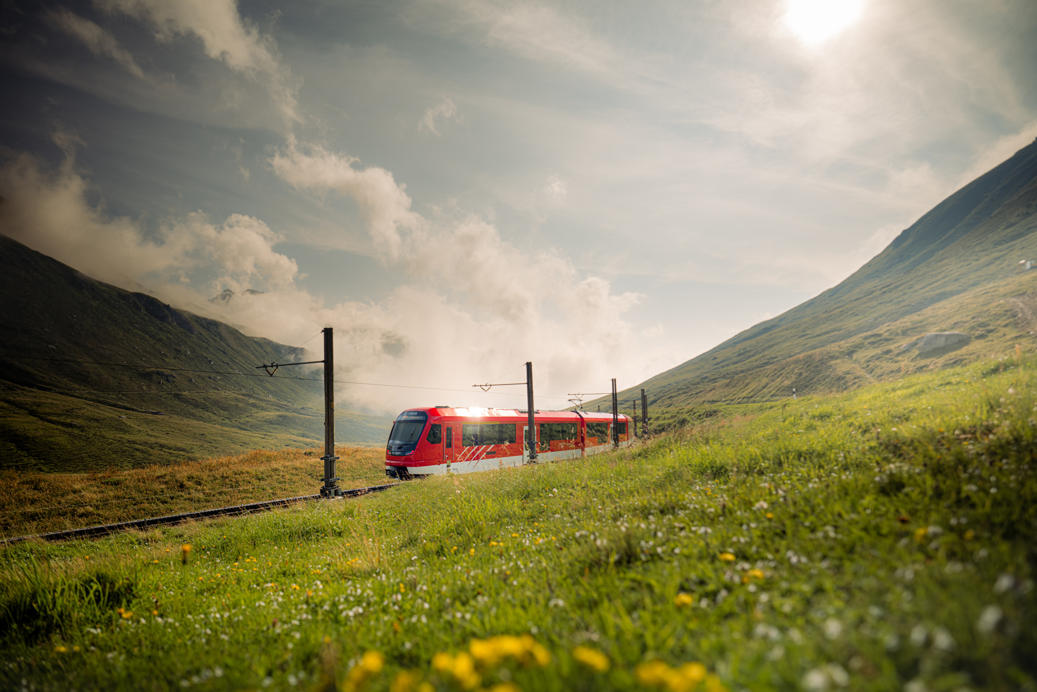 ST 3x2 Matterhorn Gotthard Bahn in summer 129787